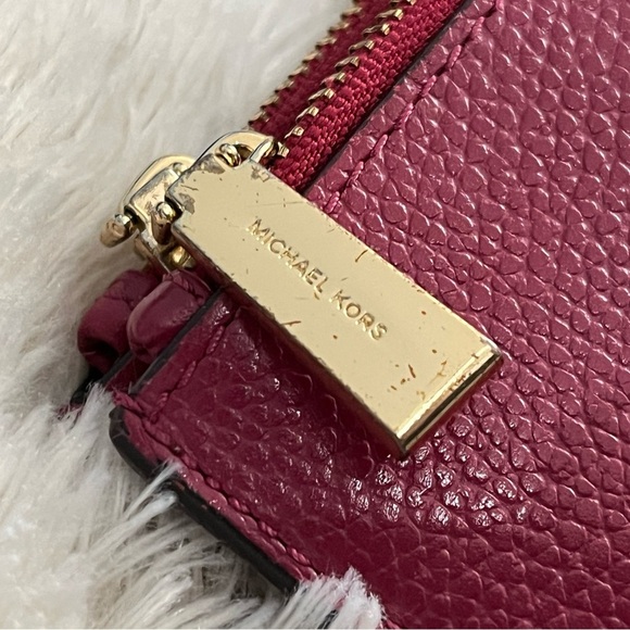 Michael Kors Burgundy Adele Leather wristlet Wallet - Picture 12 of 12